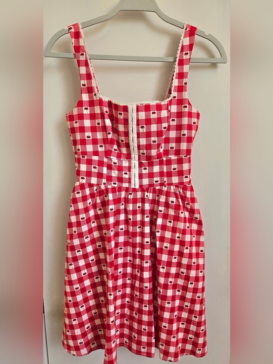 Avec Les Filles Dresses & Skirts - New Avec Les Filles Red & White Gingham Cherry Dress